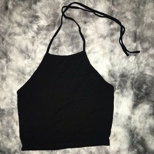 Black Halter Crop Top! Size Small